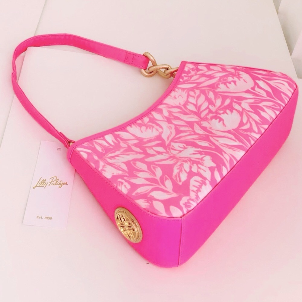 Lilly Pulitzer Tamara Pink Tulip to Tango Rousseau Shoulder Bag New In Package